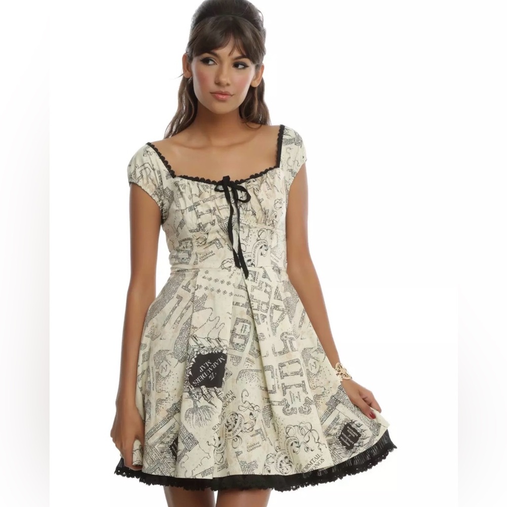 🩵Harry Potter Marauder's Map Dress, Large - Picture 1 of 6